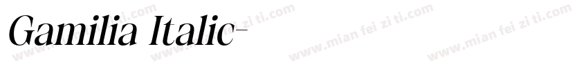 Gamilia Italic字体转换